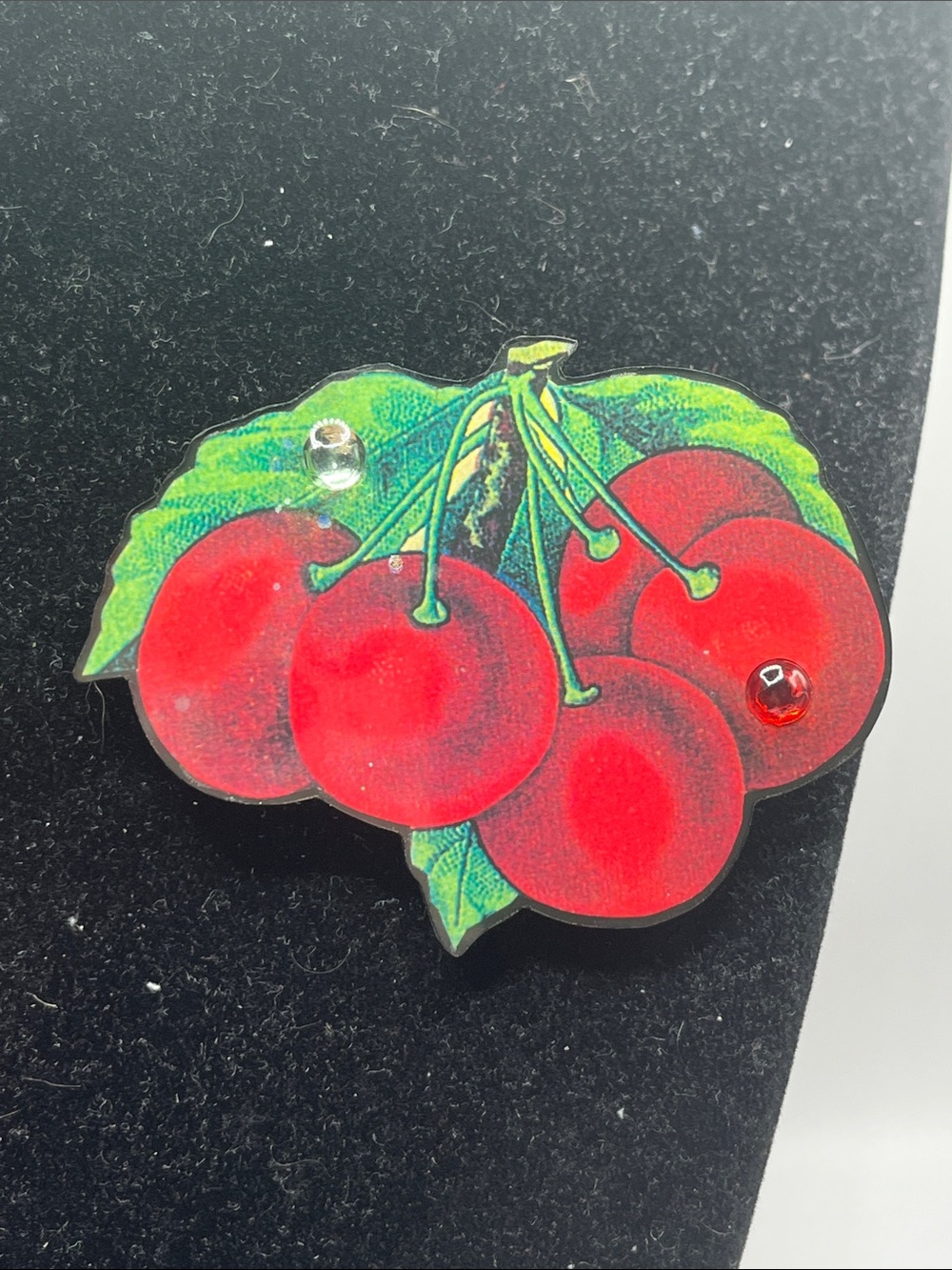 Rare! Designs From The Deep DFTD Red Strawberry and Cherry Fruit Brooch - Picture 4 of 5